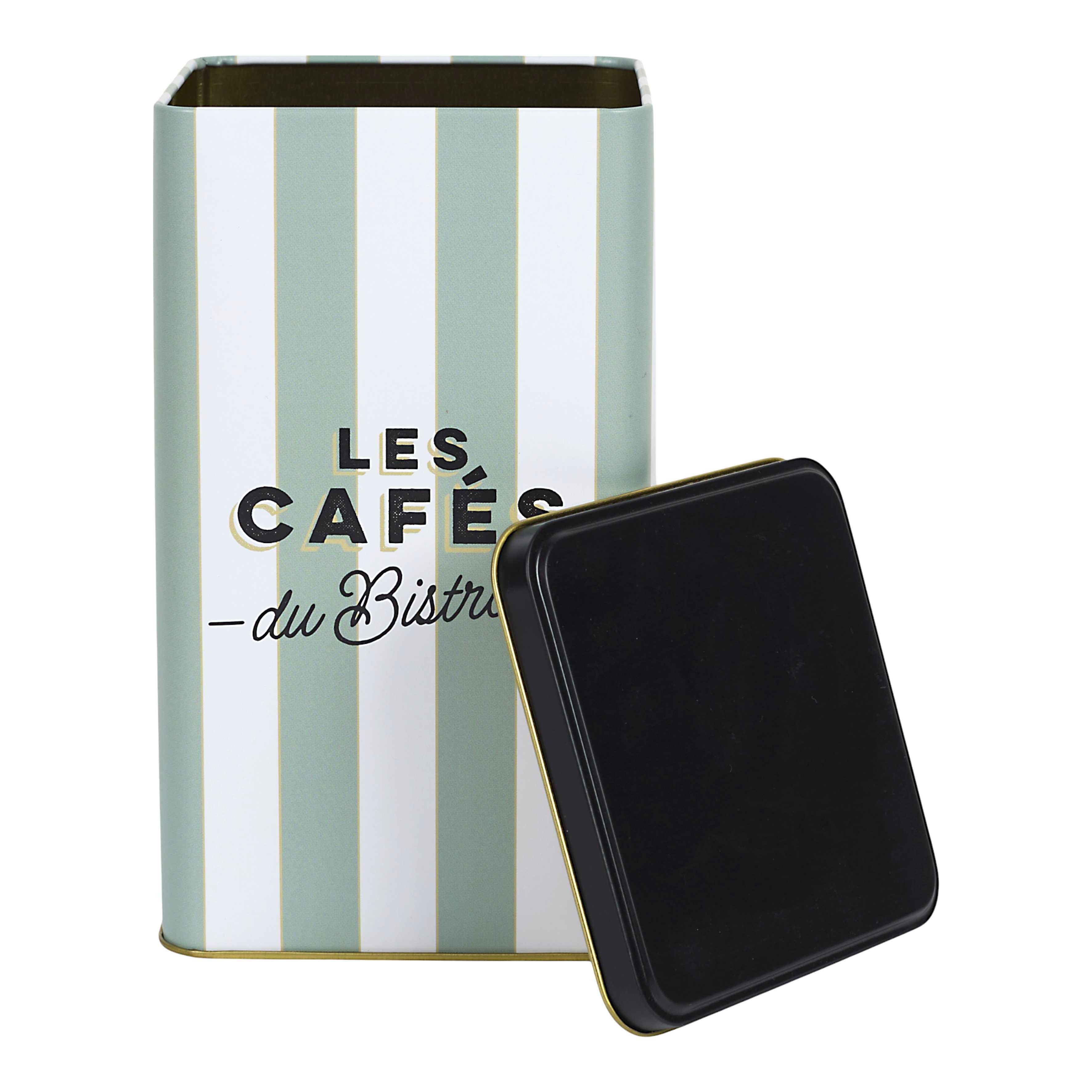 Stokomani Maison boîte café métal Bistrot 10,8x18,4cm