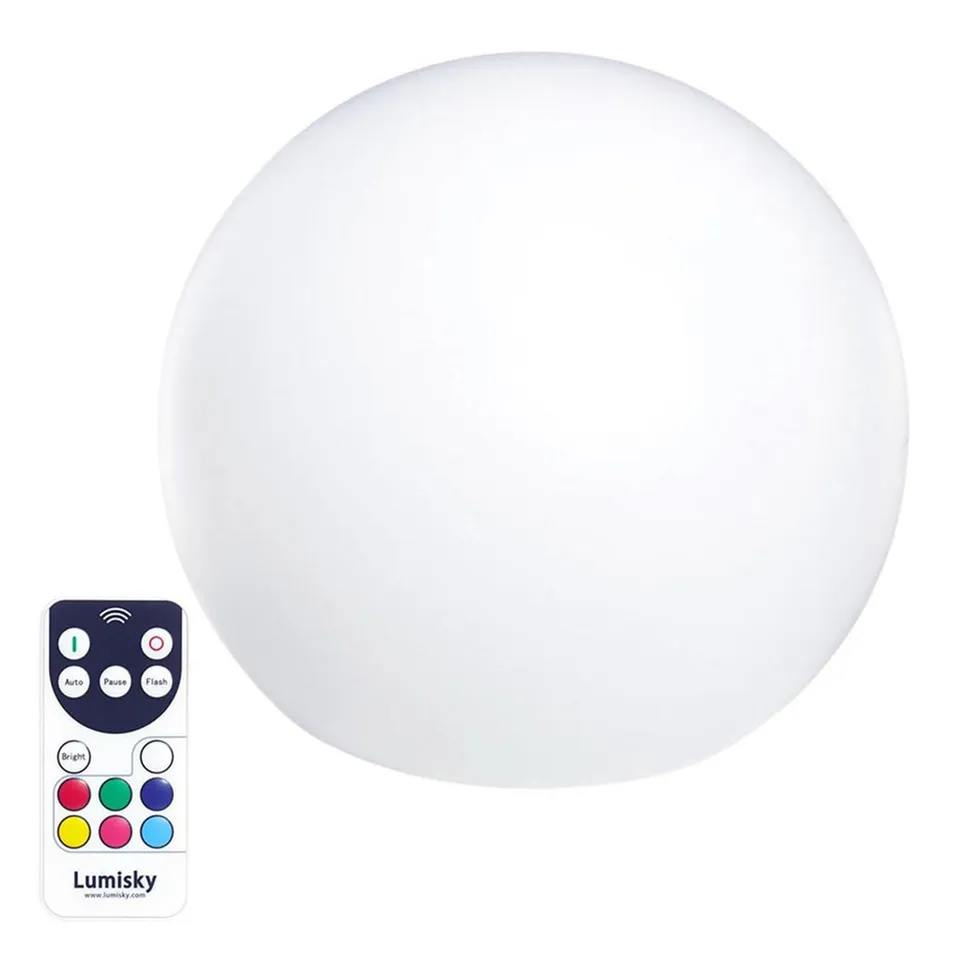 Red Deco Bobby boule lumineuse flottante LED 50cm multicolore