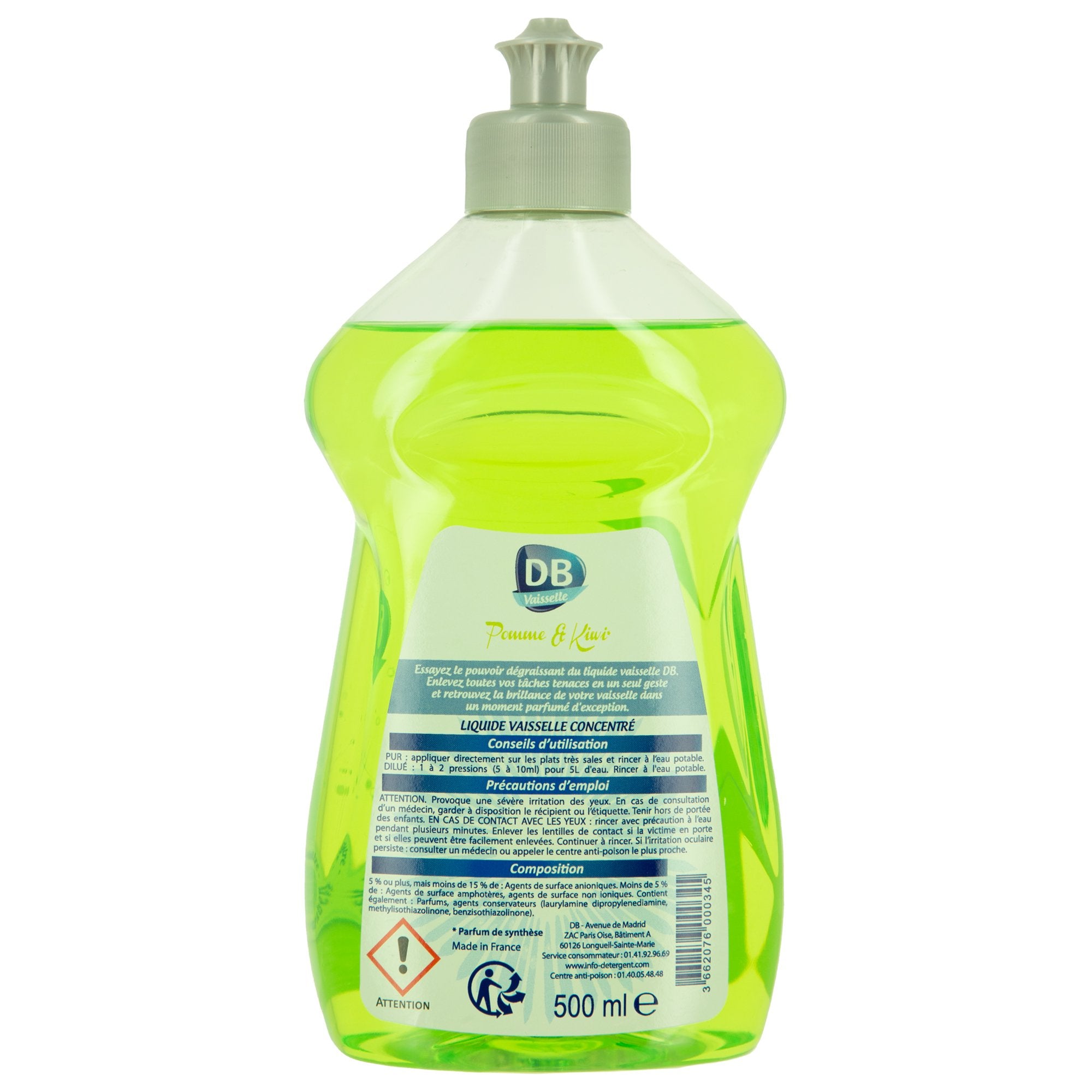 Stokomani Maison Liquide vaisselle pomme kiwi dégraissant