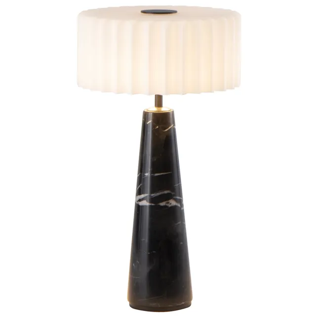 Red Deco Blok lampe sans fil marbre noir H30cm dimmable