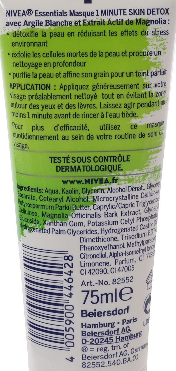 Masque 1 minute Skin Détox visage argile blanche