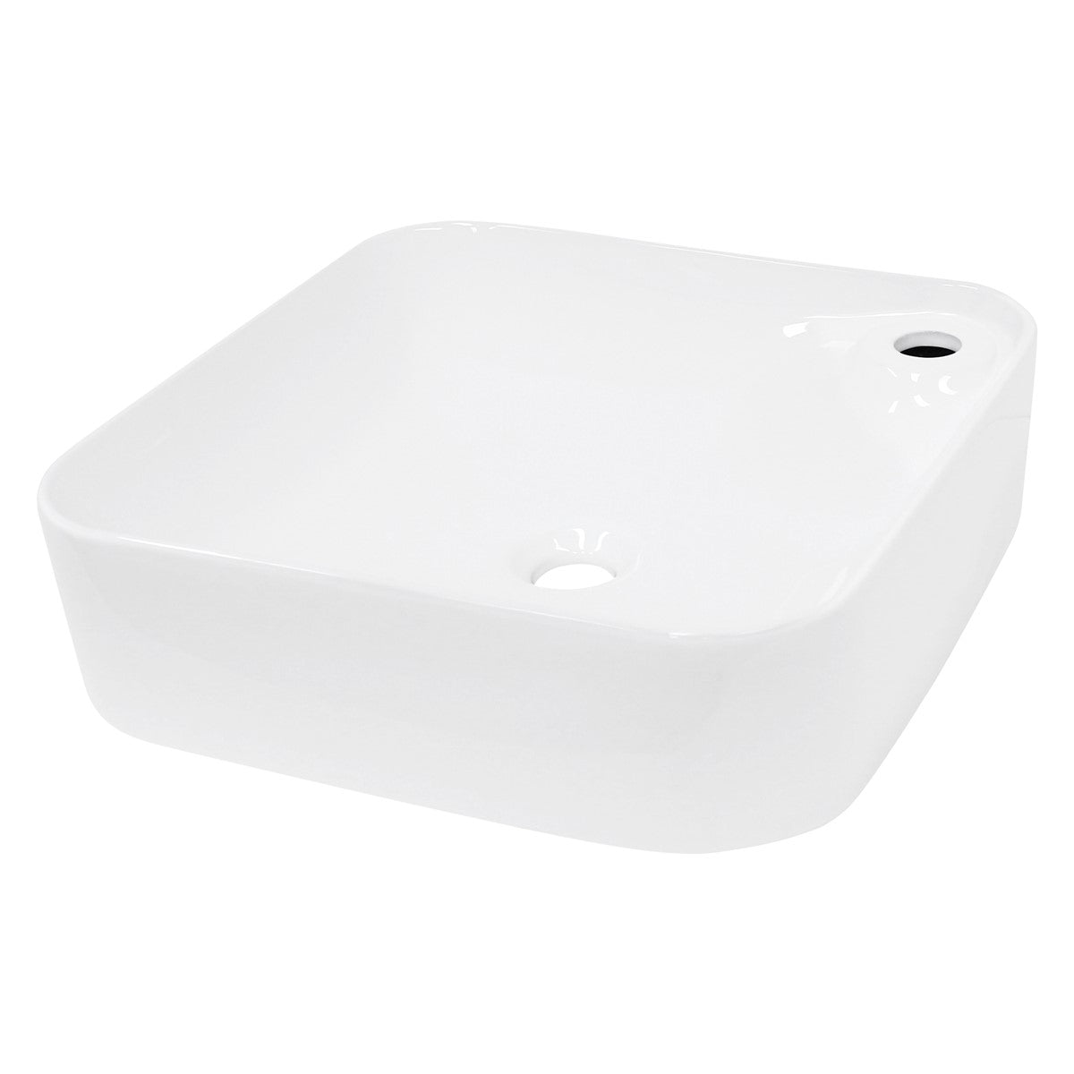 ECD Germany Sanitär vasque céramique noir 430x430 mm