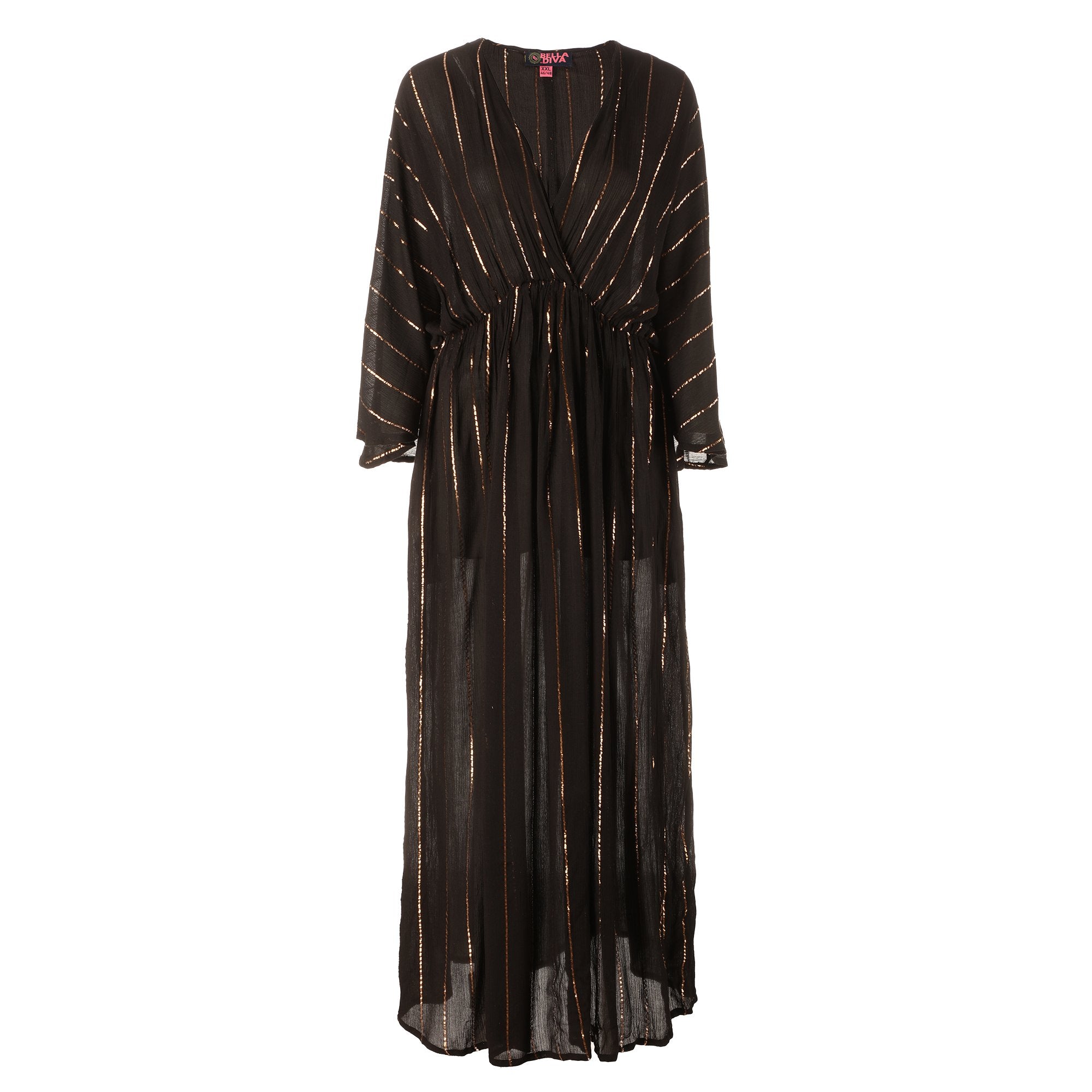 Stokomani Mode Robe grande taille noire 3XL fluide