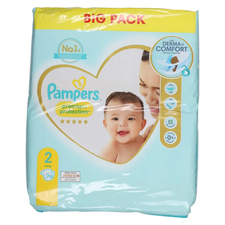 Stokomani Puériculture couches premium T2 76 couches 4-8kg