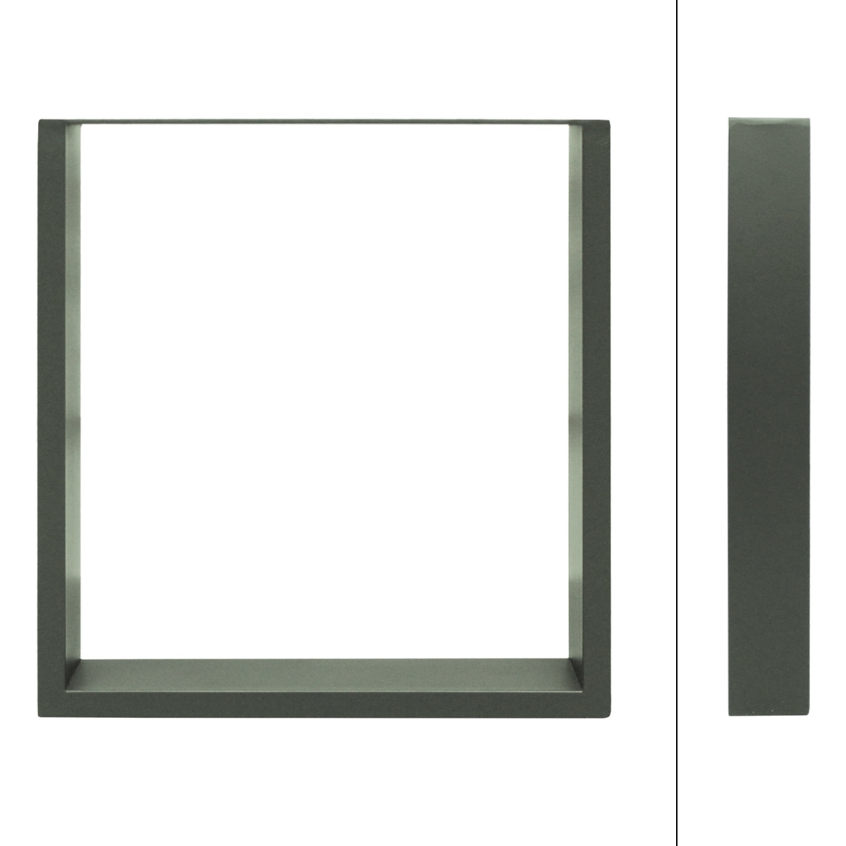 ECD Germany Möbel Pied de table acier gris lot 2 30x43 cm