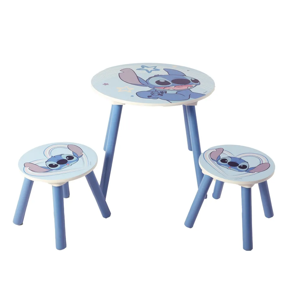 Stokomani Maison Stitch ensemble table + 2 tabourets enfant