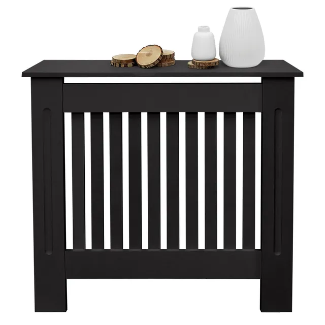 ECD Germany Heizungen cache-radiateur 78x19x82 cm noir MDF campagnard