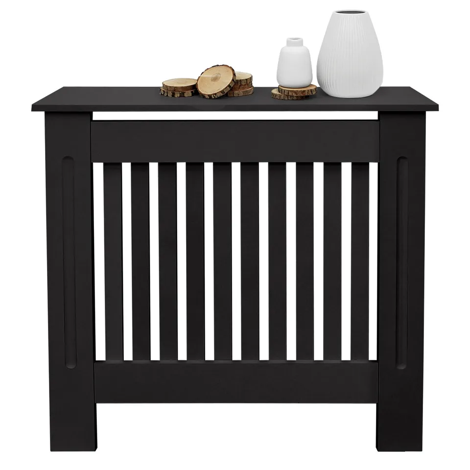 ECD Germany Heizungen cache-radiateur 78x19x82 cm noir MDF campagnard