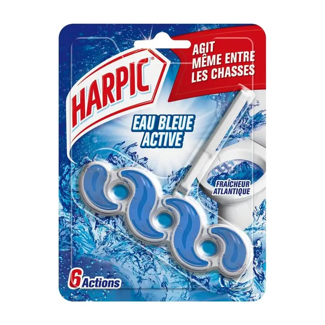 Harpic Active Fresh bloc WC eau bleue fraîcheur atlantique