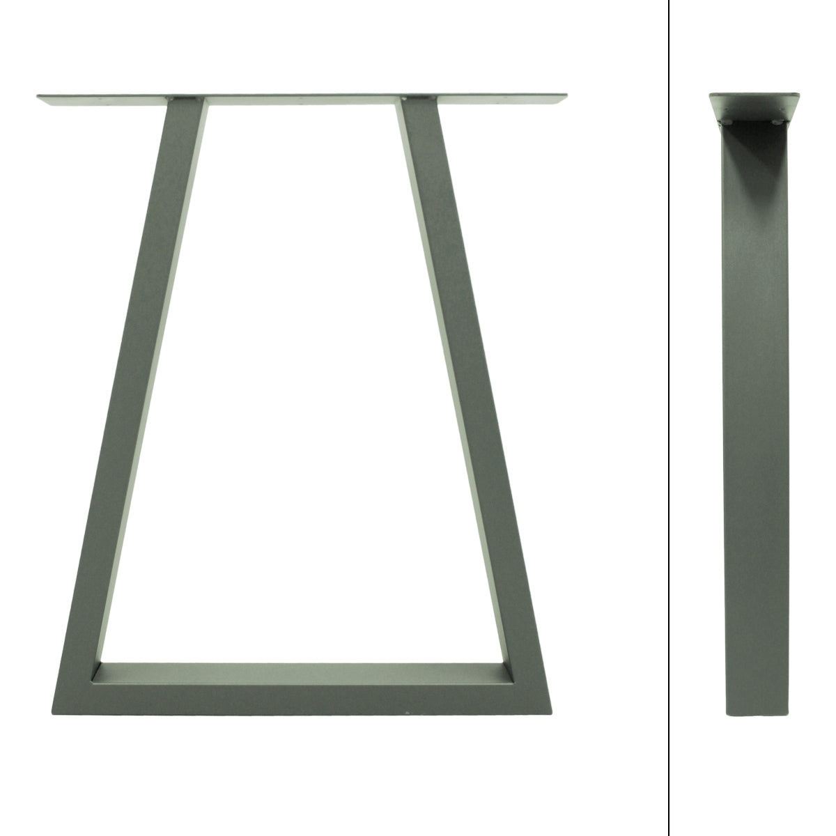 ECD Germany Möbel Trapez 60x72 pieds de table gris pierre lot de 2