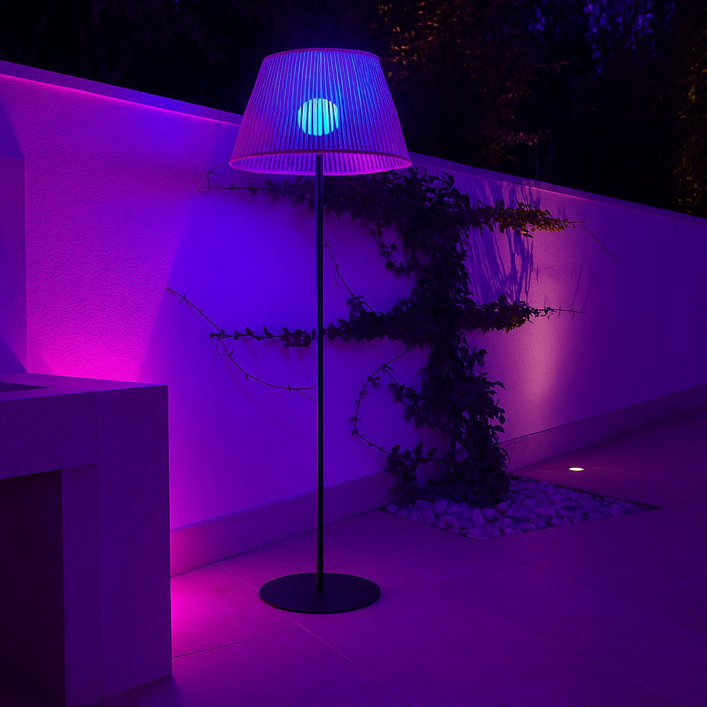 Red Deco TALL RAFFY lampadaire sans fil LED H170cm rotin