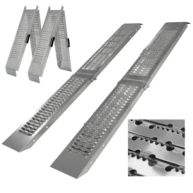 ECD Germany lot 2 rampes chargement acier pliables 180 cm 400 kg