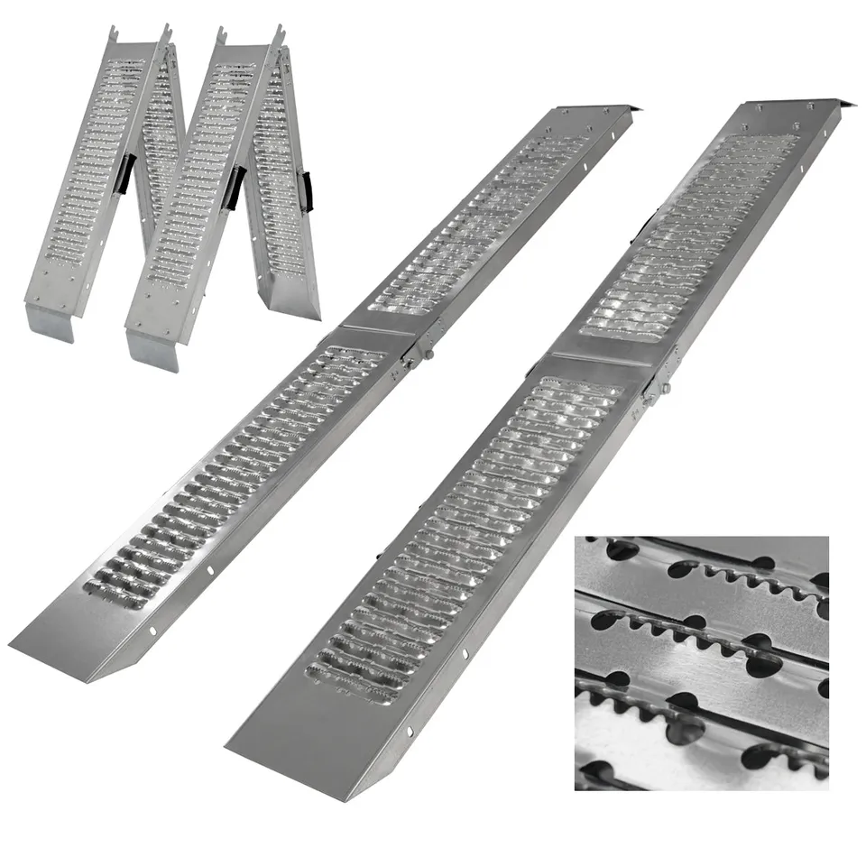 ECD Germany lot 2 rampes chargement acier pliables 180 cm 400 kg