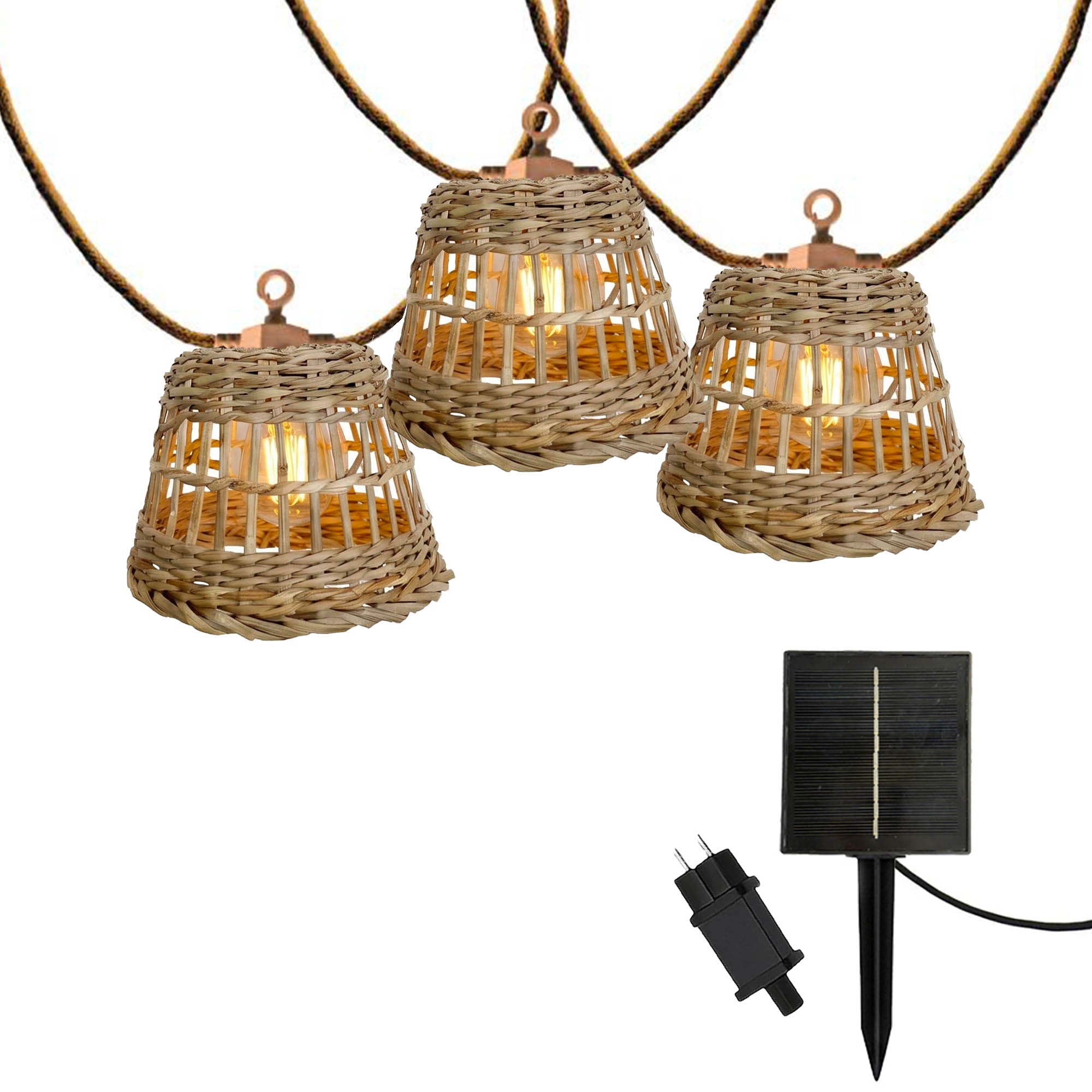 Red Deco Samoa Light guirlande lumineuse 8m rotin solaire