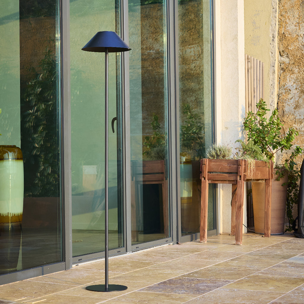Red Deco Nerio Tall H150cm lampadaire solaire alu télécommande