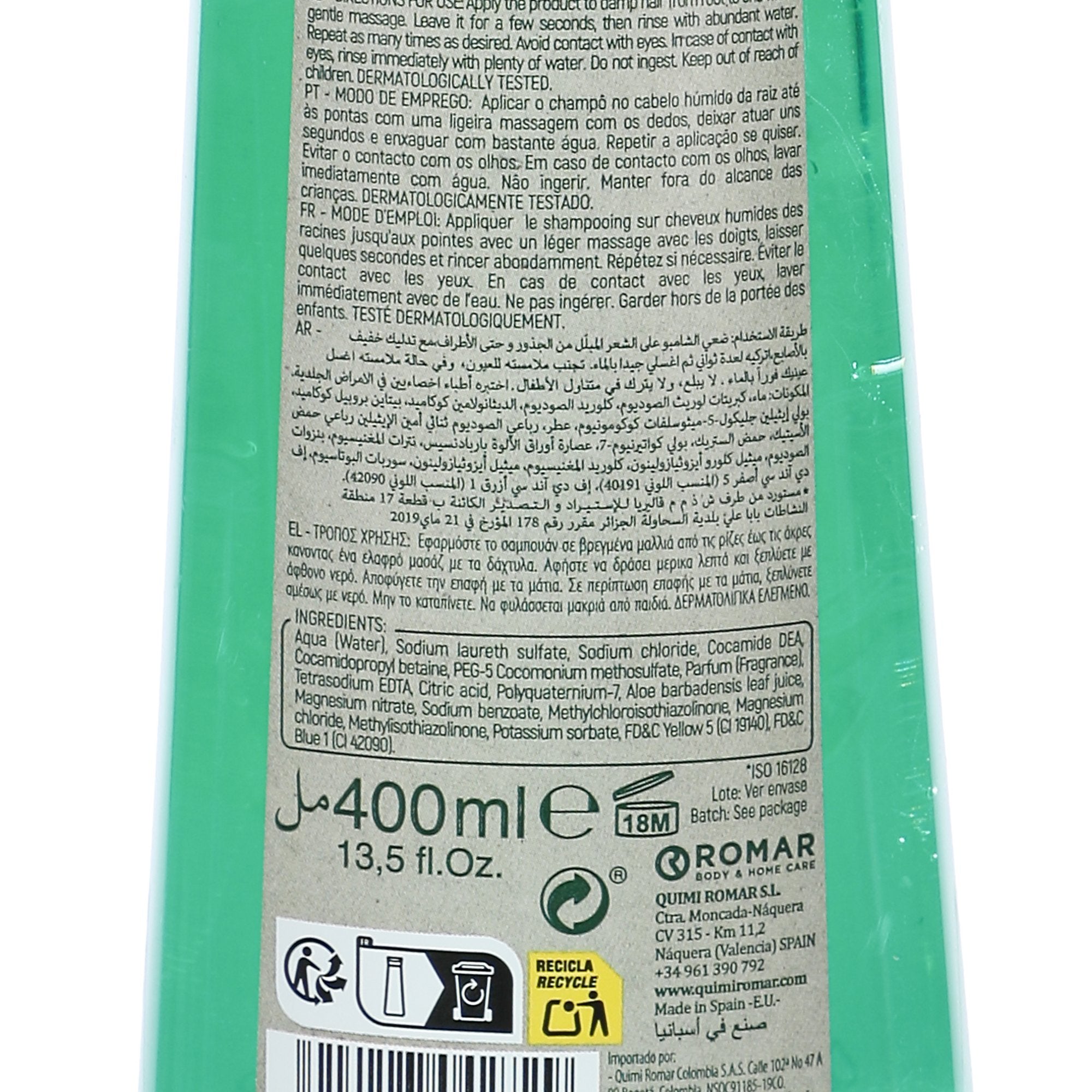 Stokomani Beauté Shampoing aloe vera cheveux doux