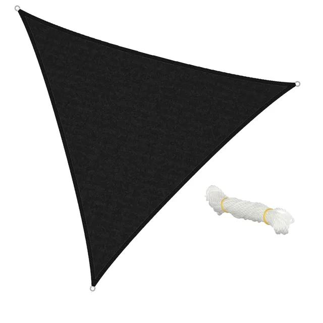 ECD Germany Garten voile d'ombrage triangle 5x5x5 m anthracite HDPE