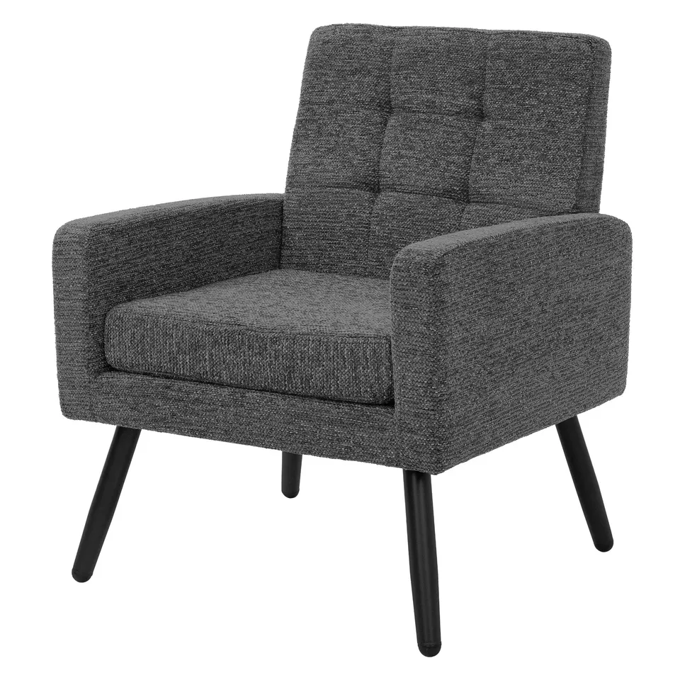 ECD Germany ML fauteuil anthracite 66,5x80x63,5 cm tissu polyester