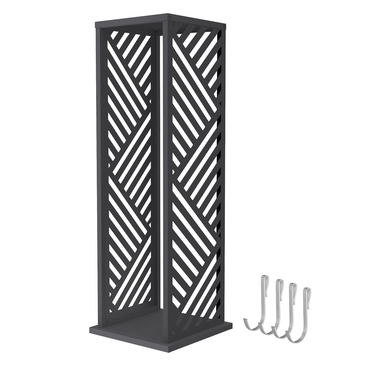 ECD Germany Garten range-bûches colonne 37,5x37,5x112 anthracite