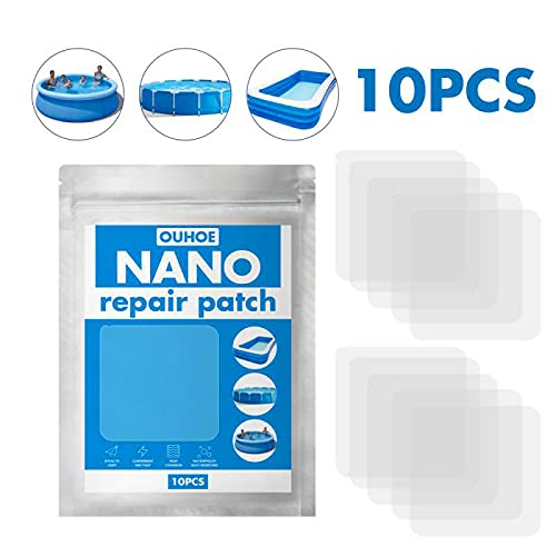 Shop-Story Super Nano patch réparation transparent 10 pcs 6x6 cm