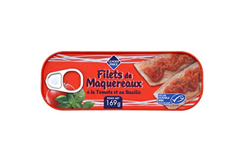 Leader Price Filet Maquereaux Tomate Basilic 169g