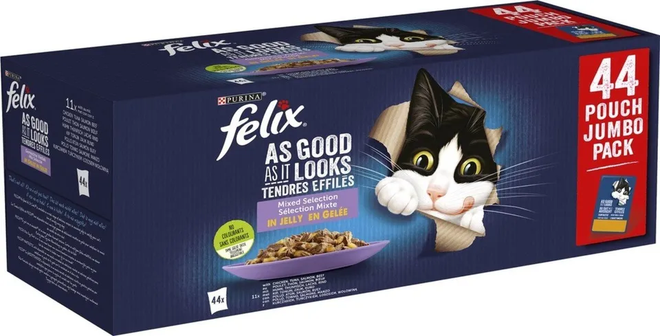 Stokomani Animalerie 44 sachets mix pour chat humide