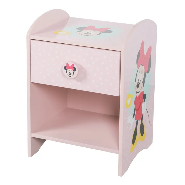 Stokomani Maison table de chevet Minnie Rose chambre enfant