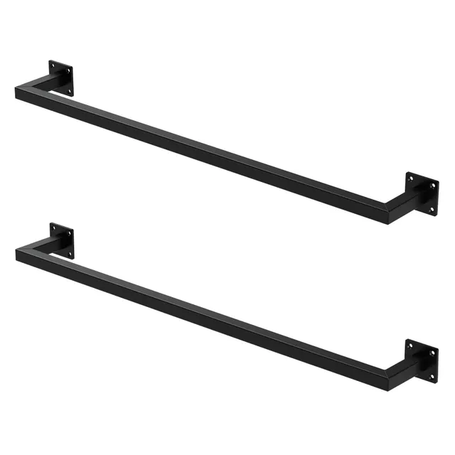 ECD Germany Möbel ML-Design tringle penderie murale noire 90cm lot 2