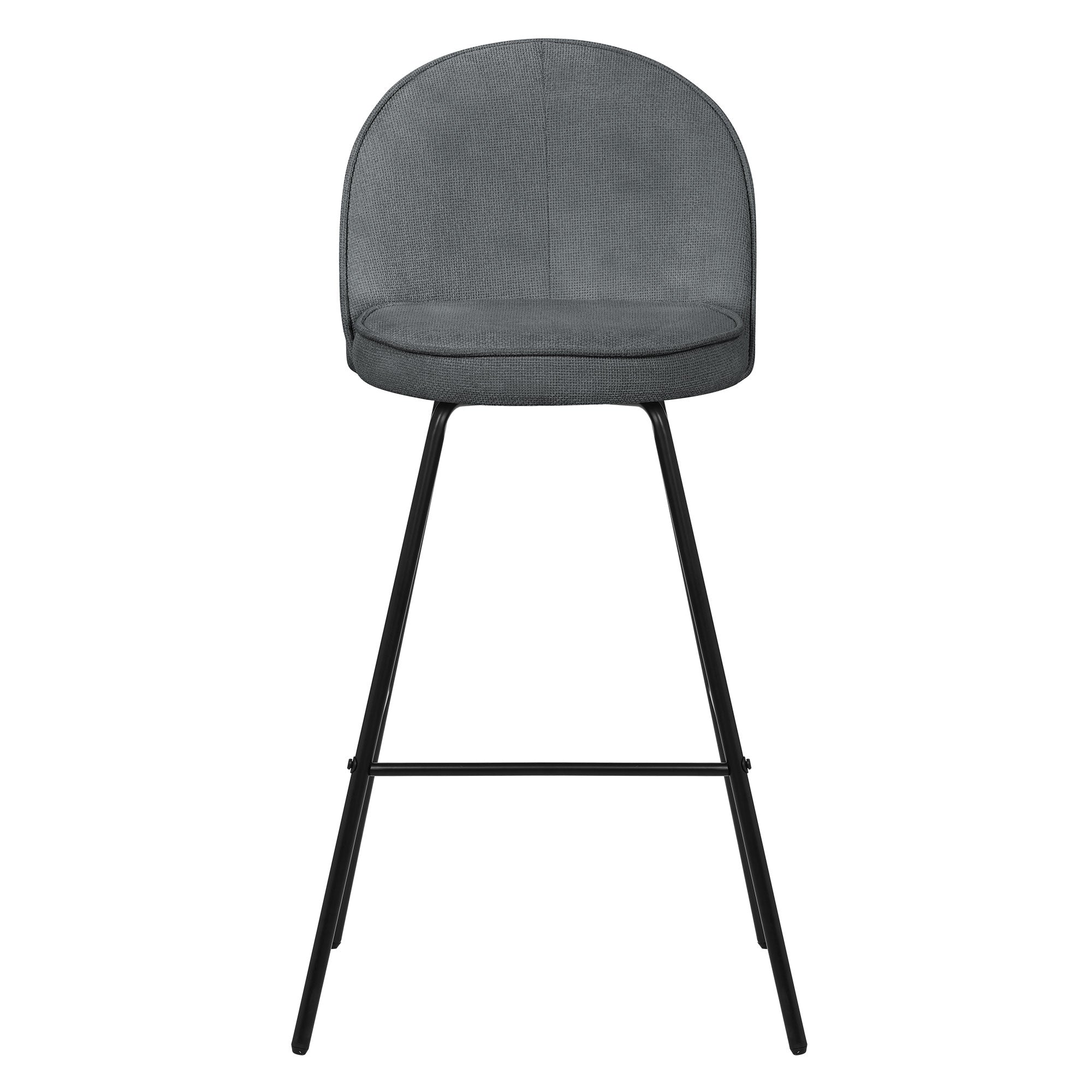 ECD Germany ML-Design lot 4 tabourets de bar anthracite dossier