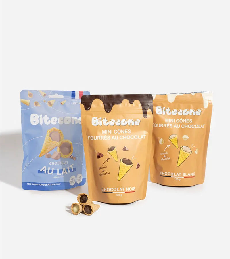L'avant gardiste Mini Cônes chocolat au lait fourrés