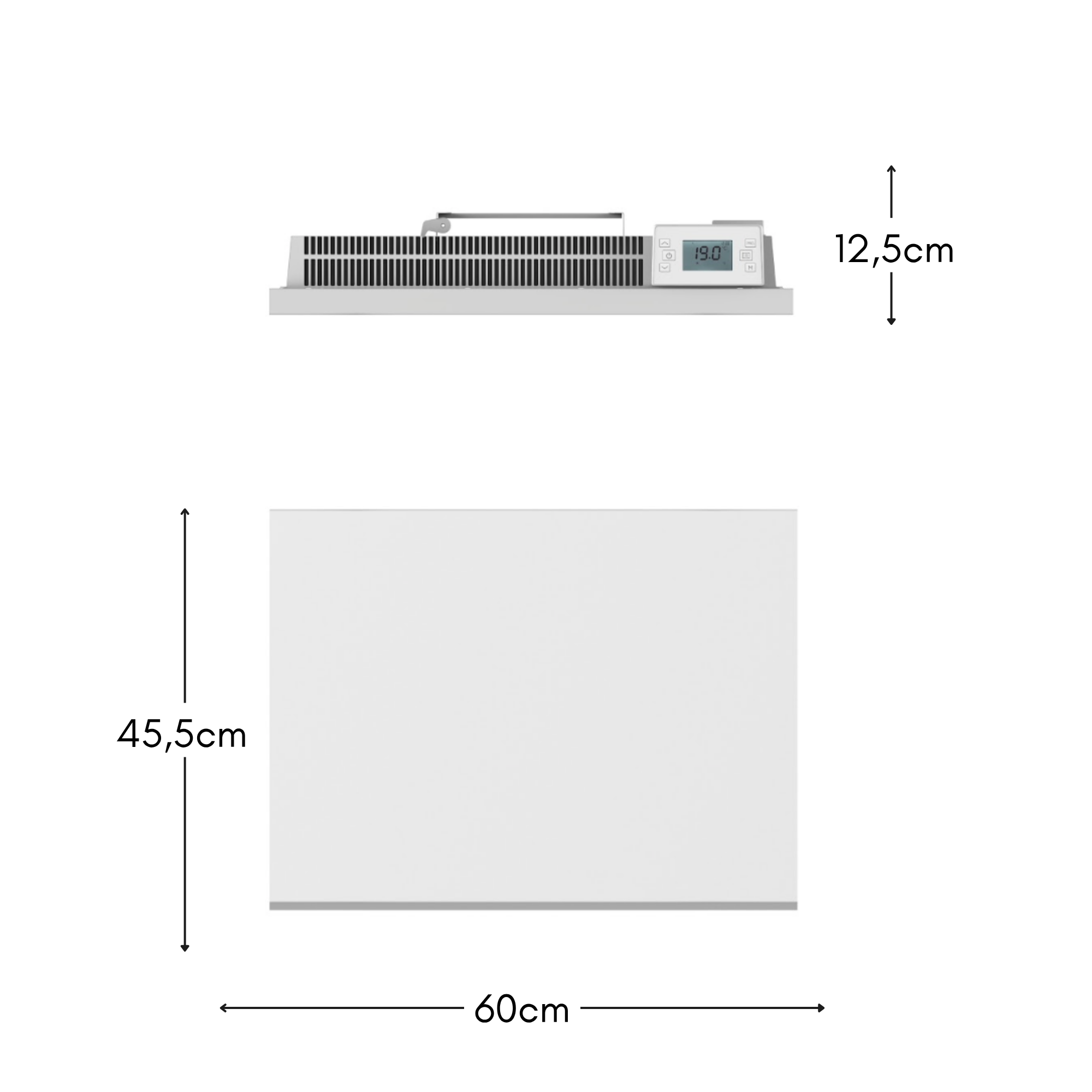 Red Deco Poas 1000W radiateur électrique inertie céramique blanc
