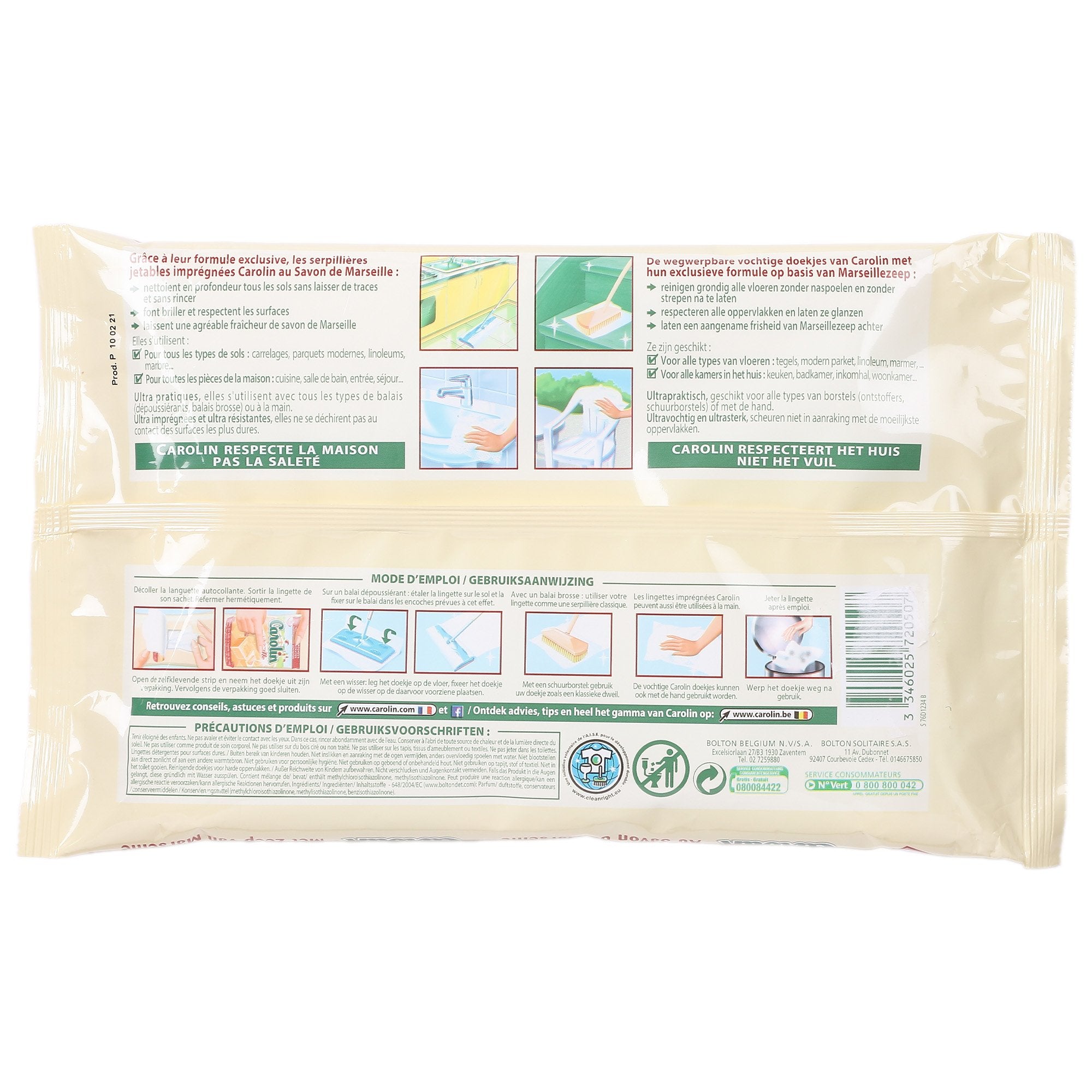 Stokomani Maison 15 Lingettes Sols Savon de Marseille