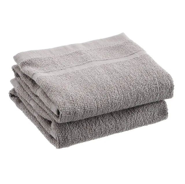 Stokomani Maison lot 2 serviettes 40x40 cm gris coton