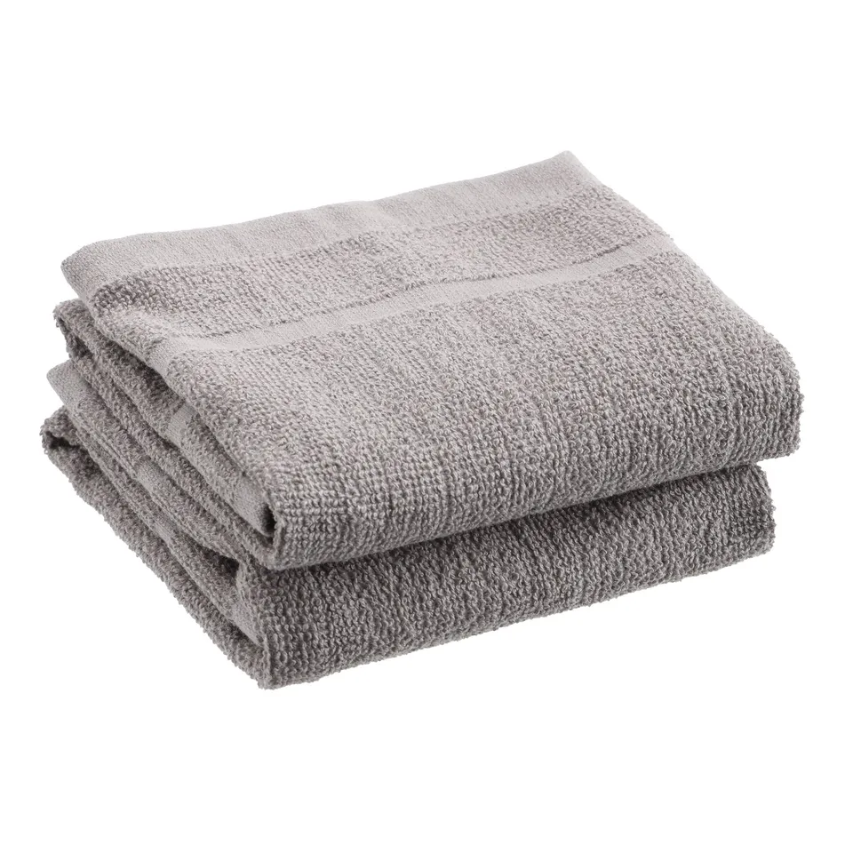 Stokomani Maison lot 2 serviettes 40x40 cm gris coton