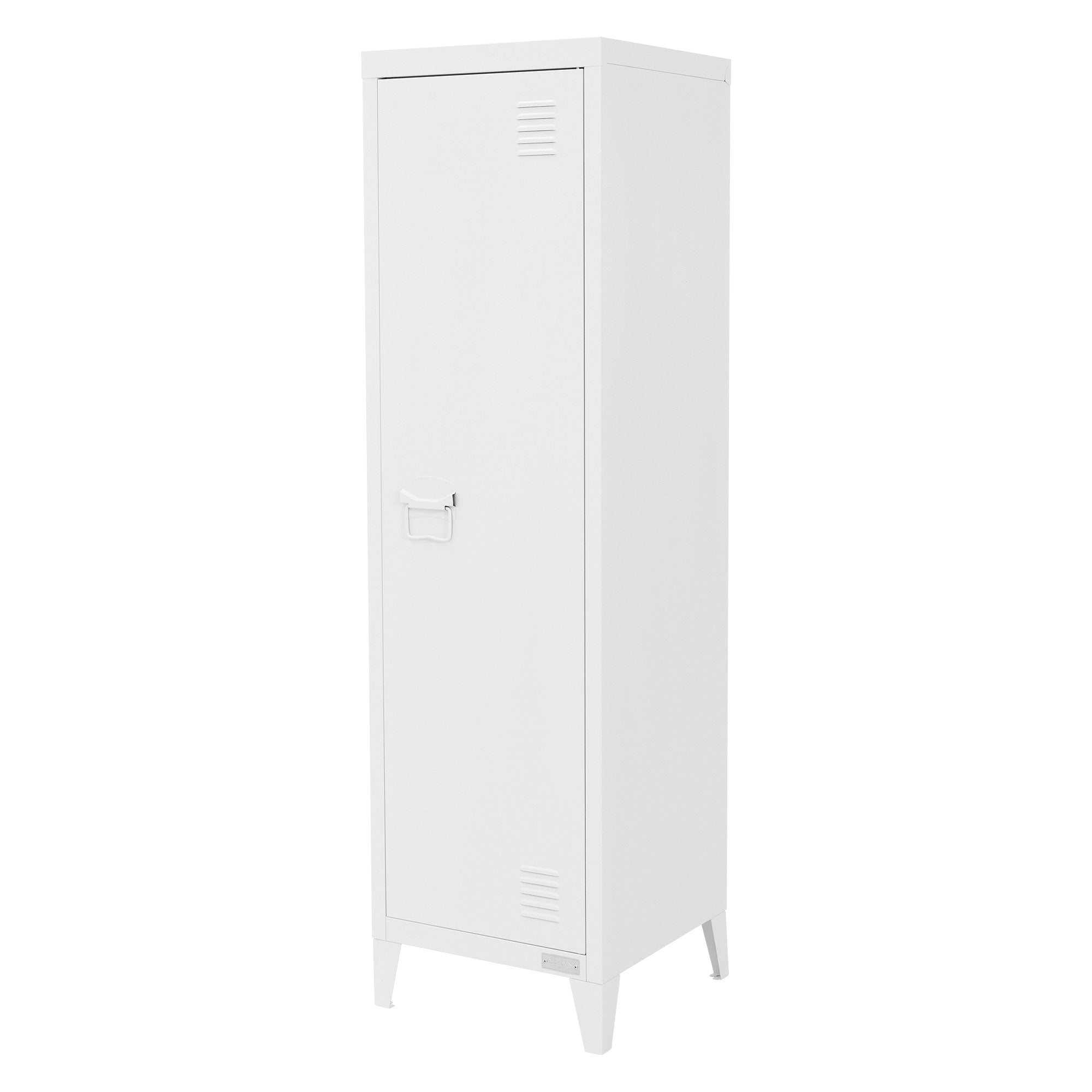 ECD Germany Werkstatt armoire métal blanc 38x38x137,5 cm 1 porte