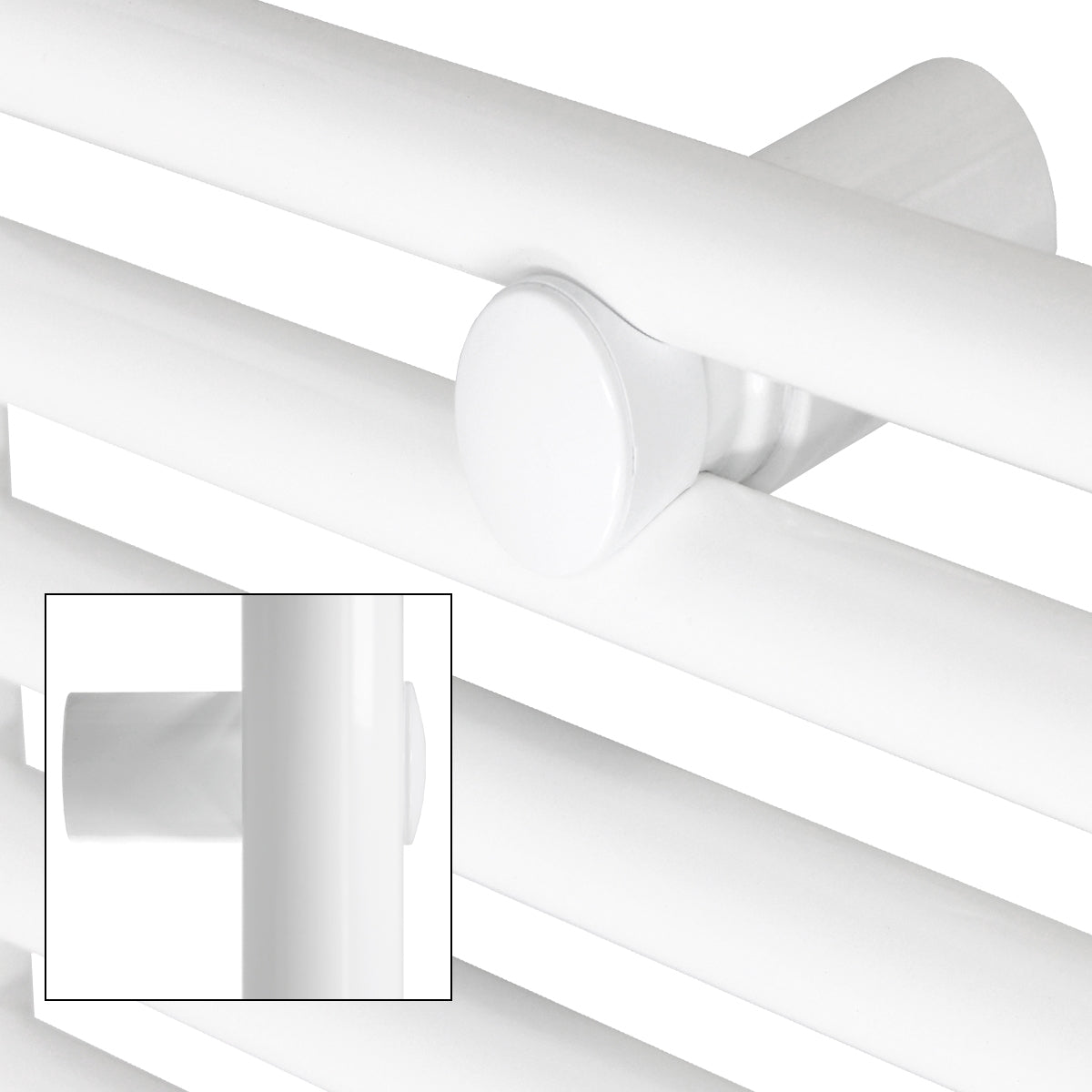 LuxeBath Sahara sèche-serviettes 750x1800 mm blanc courbé