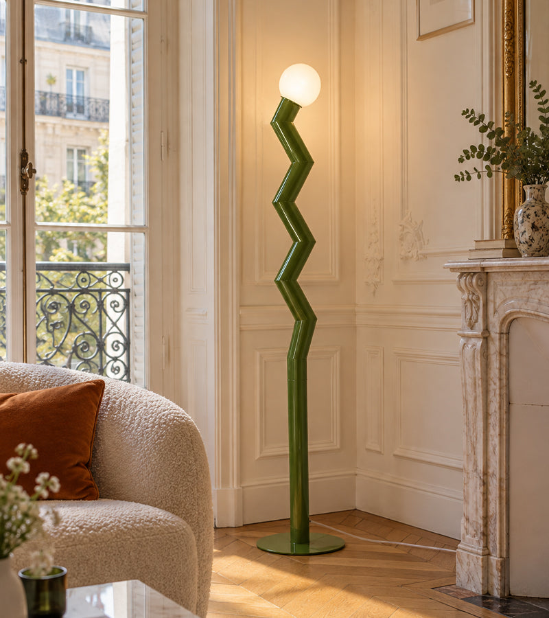 L'avant gardiste Zigmo lampadaire zigzag seventies