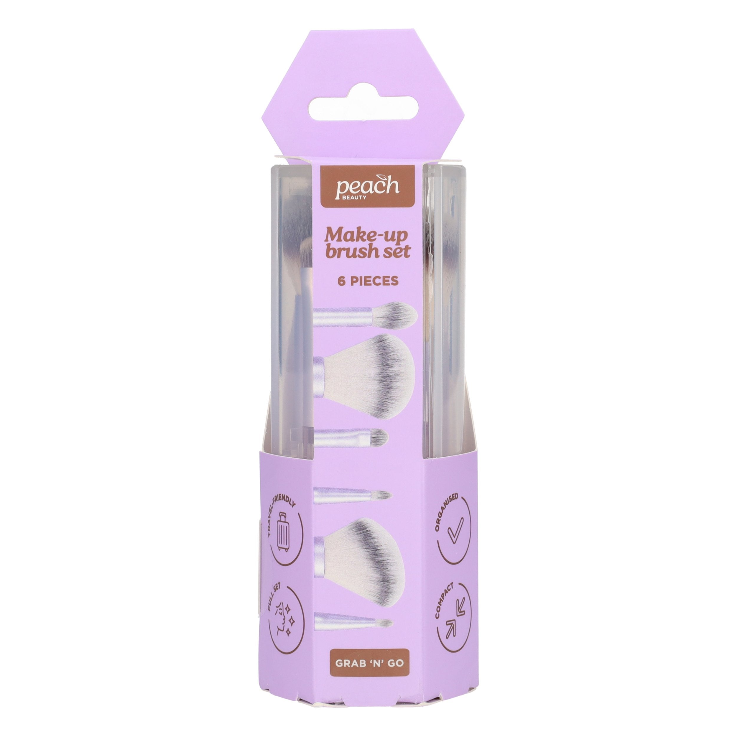 Stokomani Beauté Coffret 6 Pinceaux Maquillage Voyage Doux