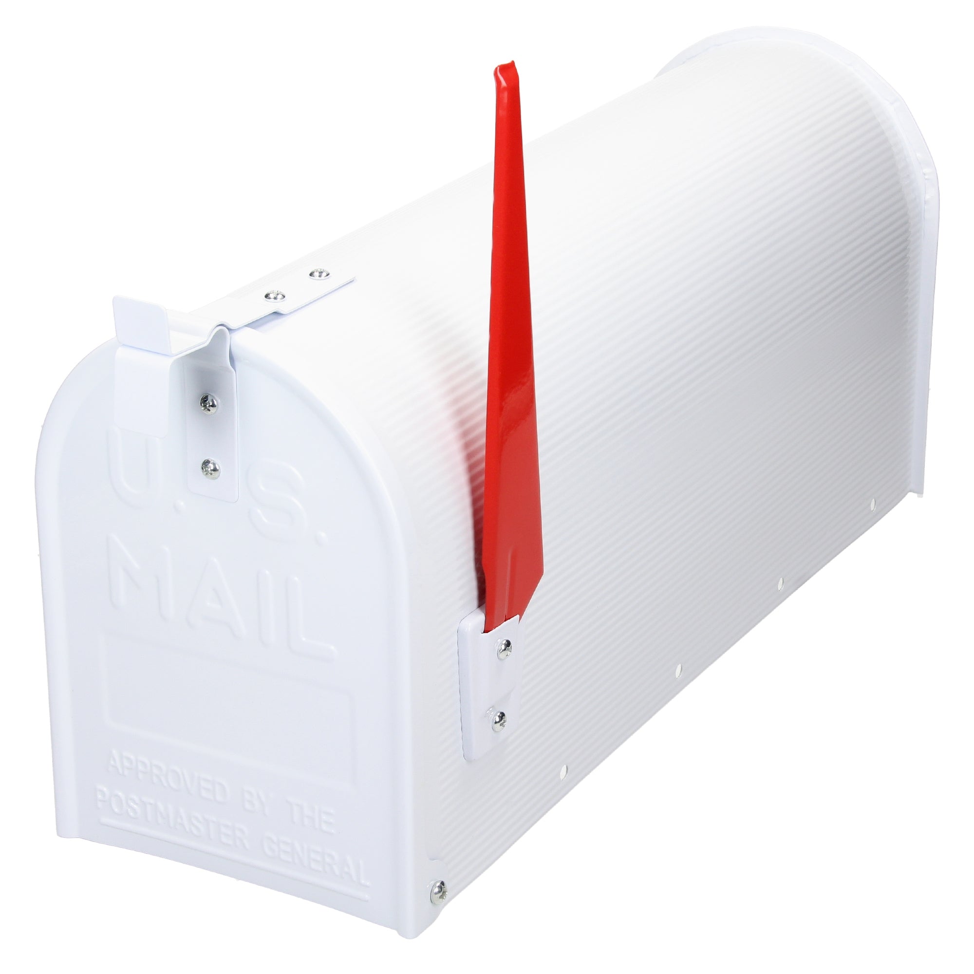 ML-Design Boîte aux lettres américaine aluminium blanc + support