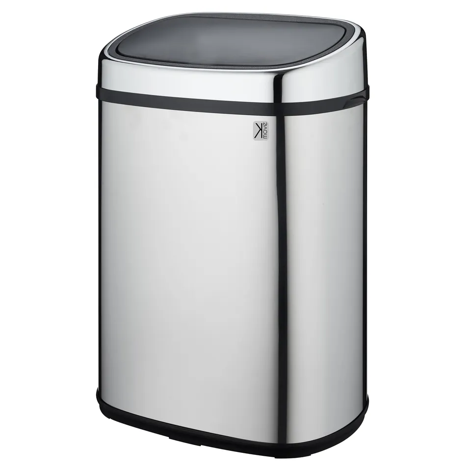 Red Deco City 48L poubelle cuisine inox push