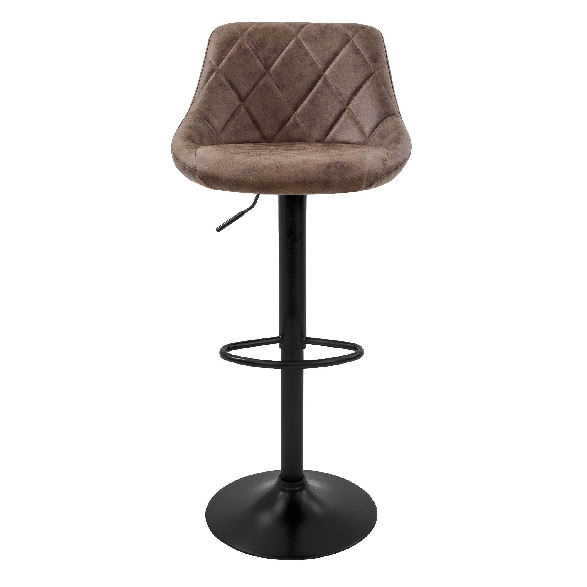 ECD Germany Möbel tabouret bar marron simili lot 2 réglable