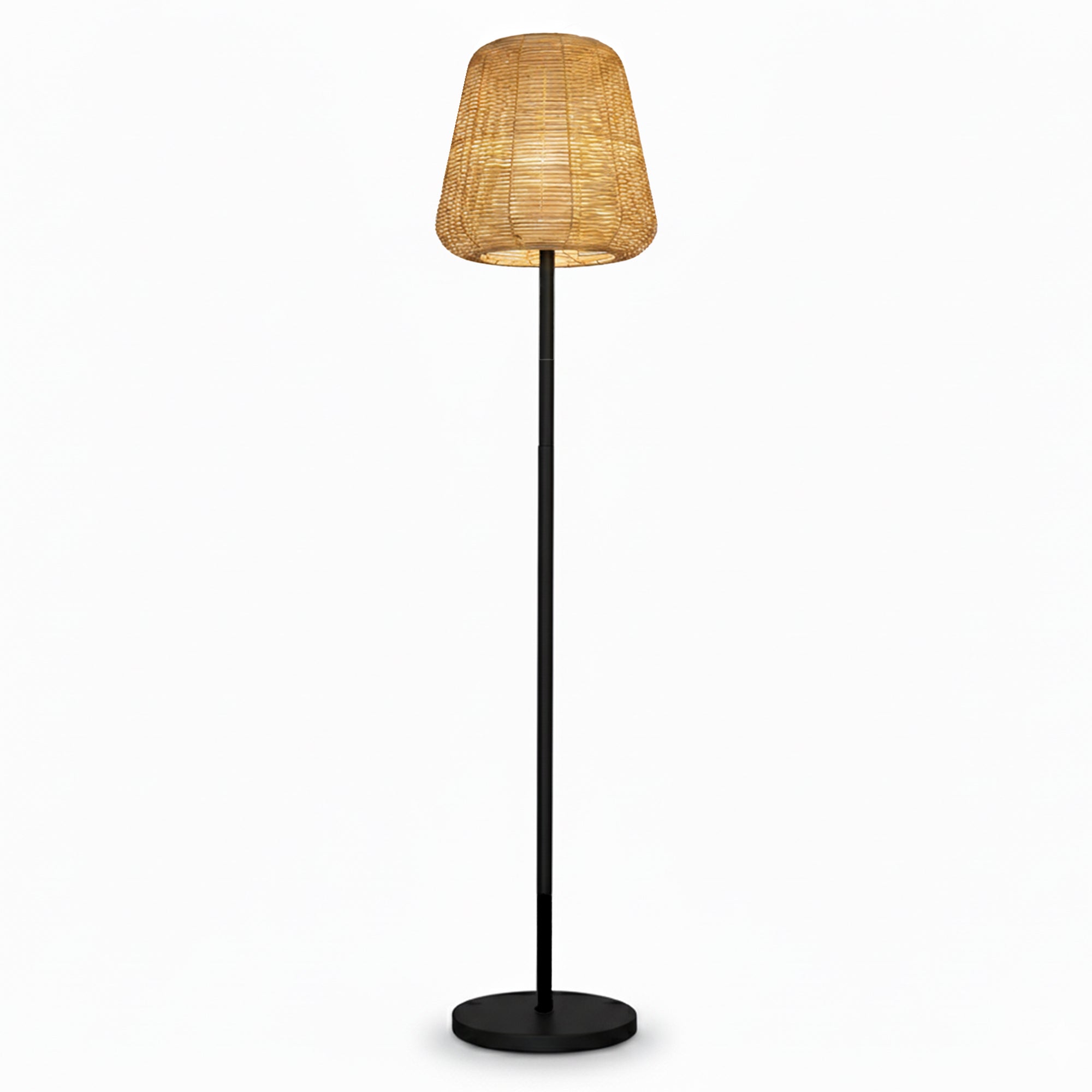 Red Deco Tall Bohème Solar lampadaire solaire rotin H160cm blanc chaud