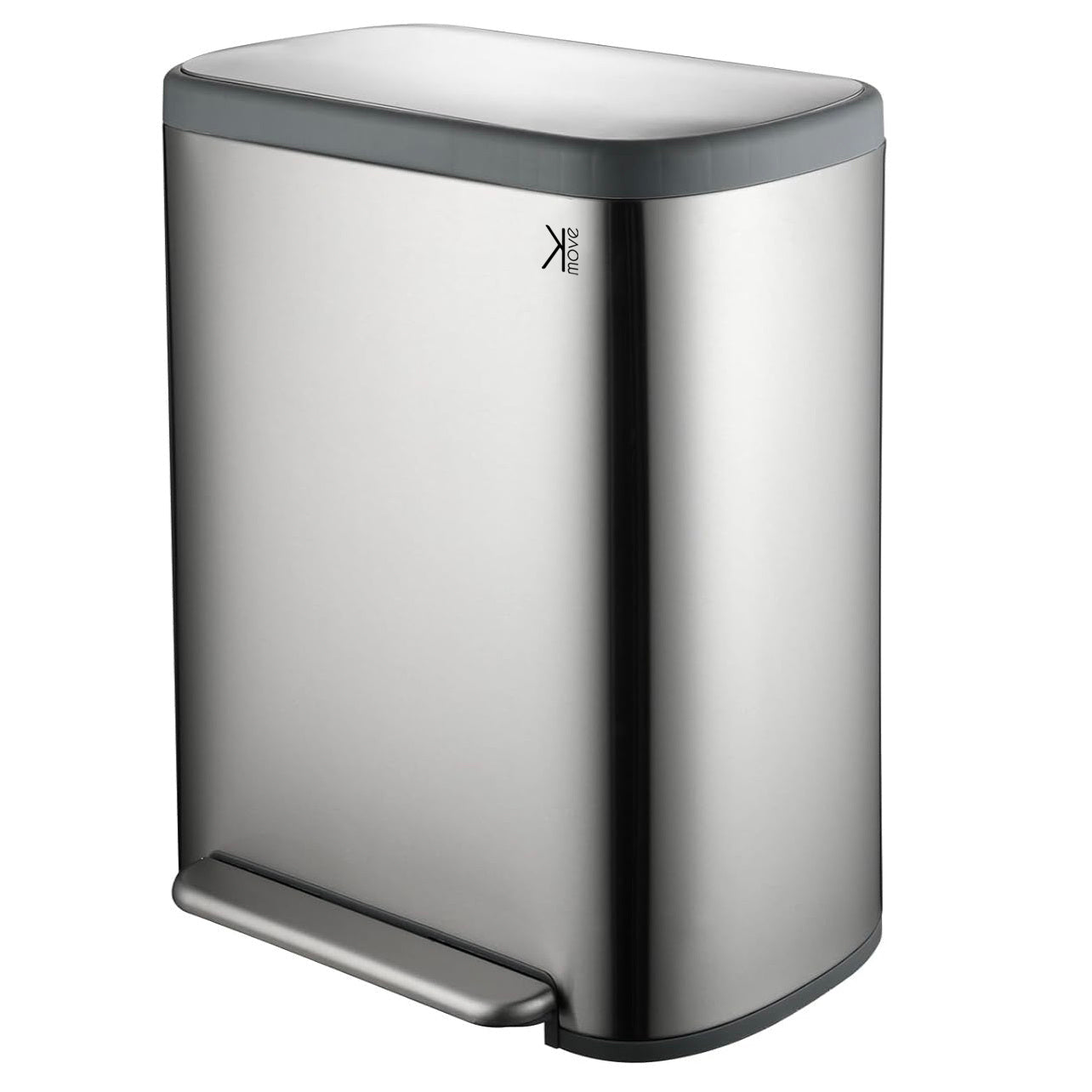 Red Deco Empire poubelle cuisine 60L inox pédale tri