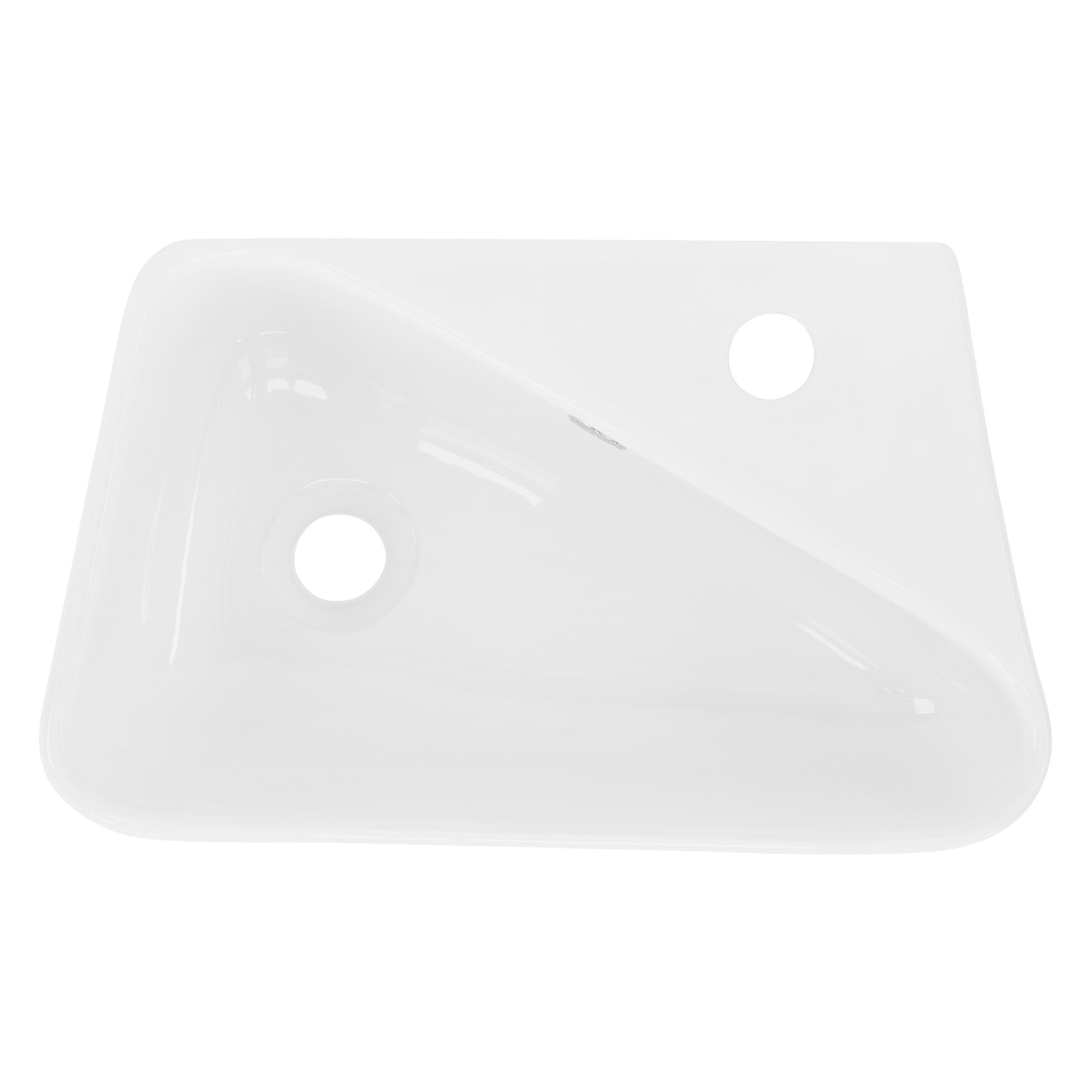 LuxeBath Sanitär vasque céramique blanc 45 cm bonde argentée