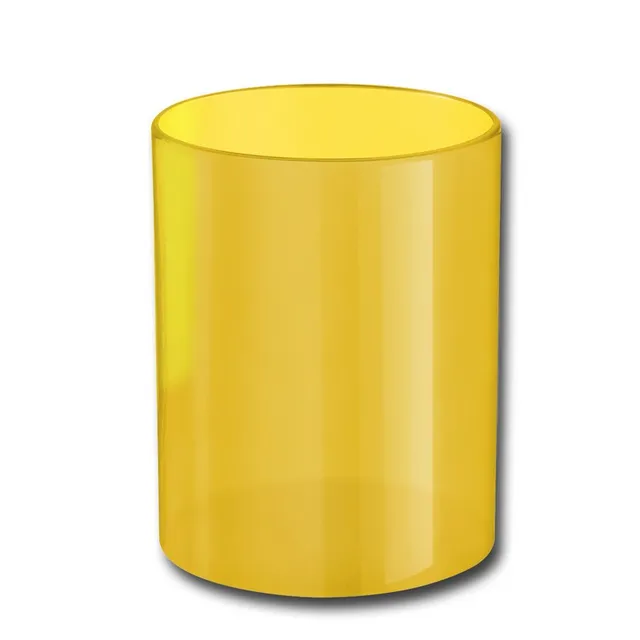 Safe Tool Fournitures de bureau pot à crayons jaune translucide rond