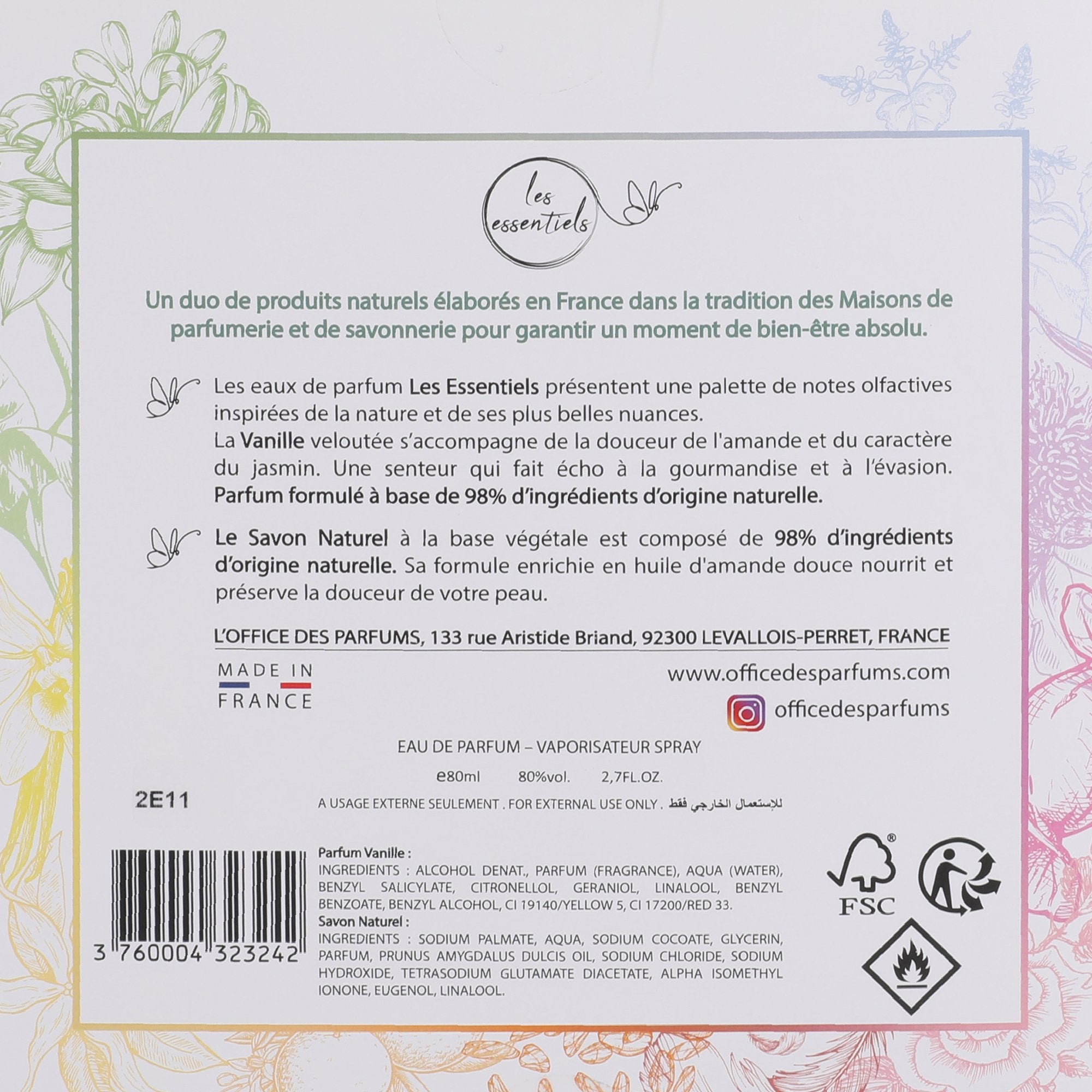 Stokomani Beauté et bien-être coffret parfum vanille 80ml + savon 100g