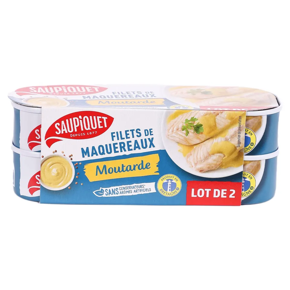 Stokomani Lot 2 Filets Maquereaux Moutarde Conserve