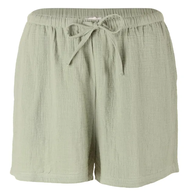 Stokomani short gaze de coton vert femme été
