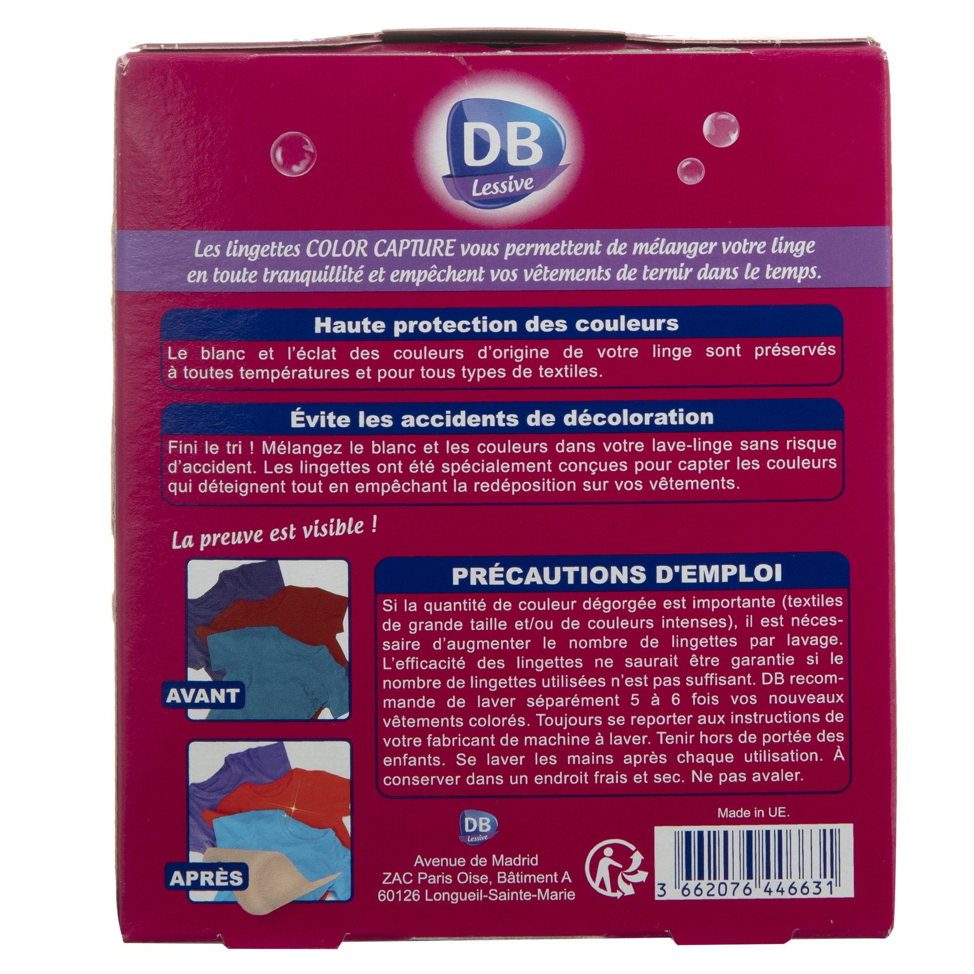 Stokomani lot 24 lingettes anti-transfert couleurs