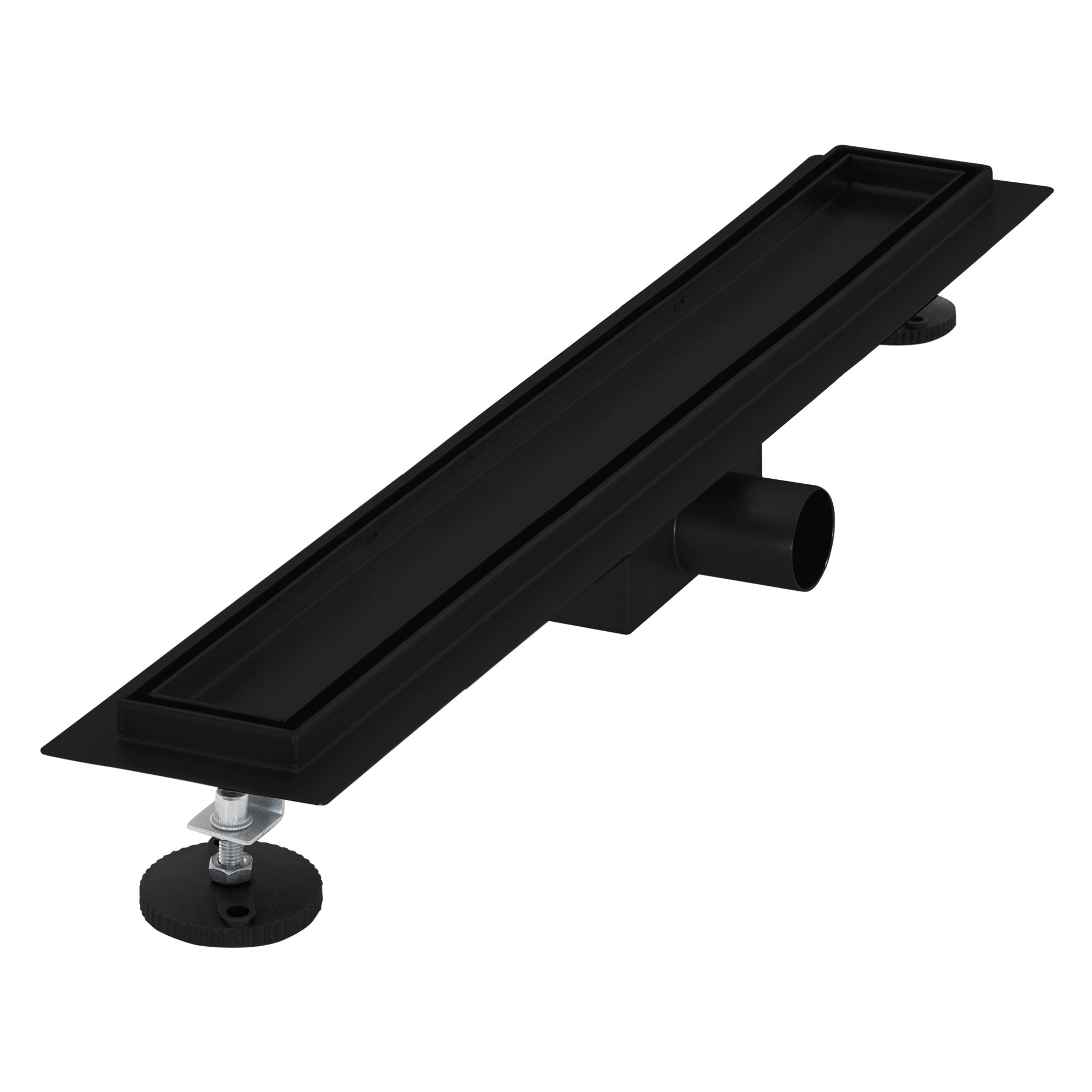 ECD Germany Sanitär Caniveau Douche Inox Noir 80 cm Carrelable